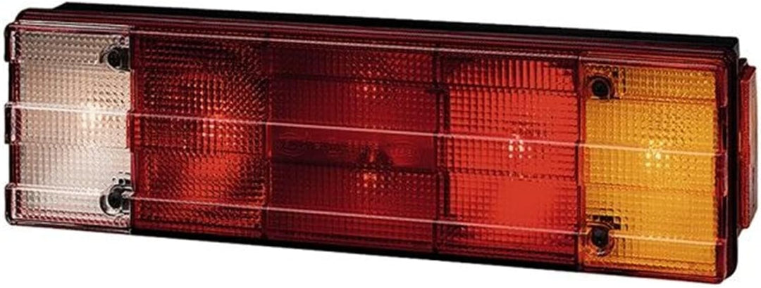 HELLA - Heckleuchte - Glühlampe - 24V - Anbau/geschraubt - Lichtscheibenfarbe: mehrfarbig - Stecker:
