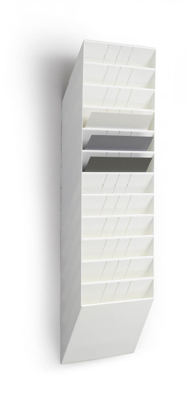 Durable Flexiboxx Prospektspenderset (12 A4 Querformat) weiss, 1709781010 Weiss Querformat, Weiss Qu