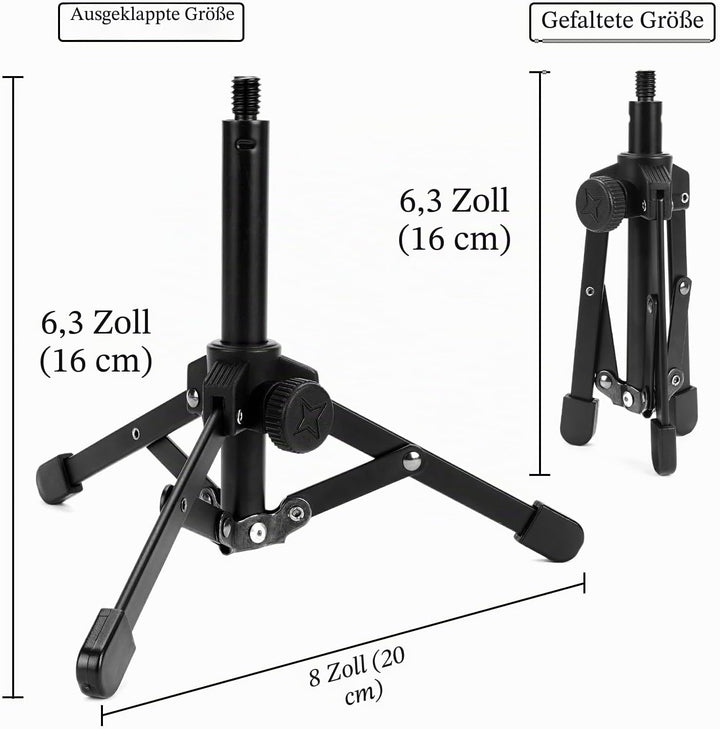 Geekria Tischstativ für Mikrofonständer, kompatibel mit ATH AT2020, AT2020USB, AT2035, AT2050, ATR25