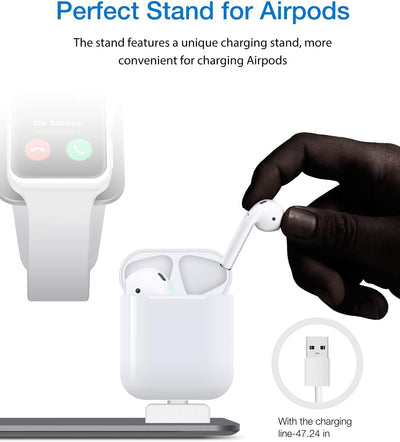 Bestand 3 in 1 Aluminium Phone Stand, Ladestation, Dock Kompatibel mit iPhone, Apple Watch, Airpods