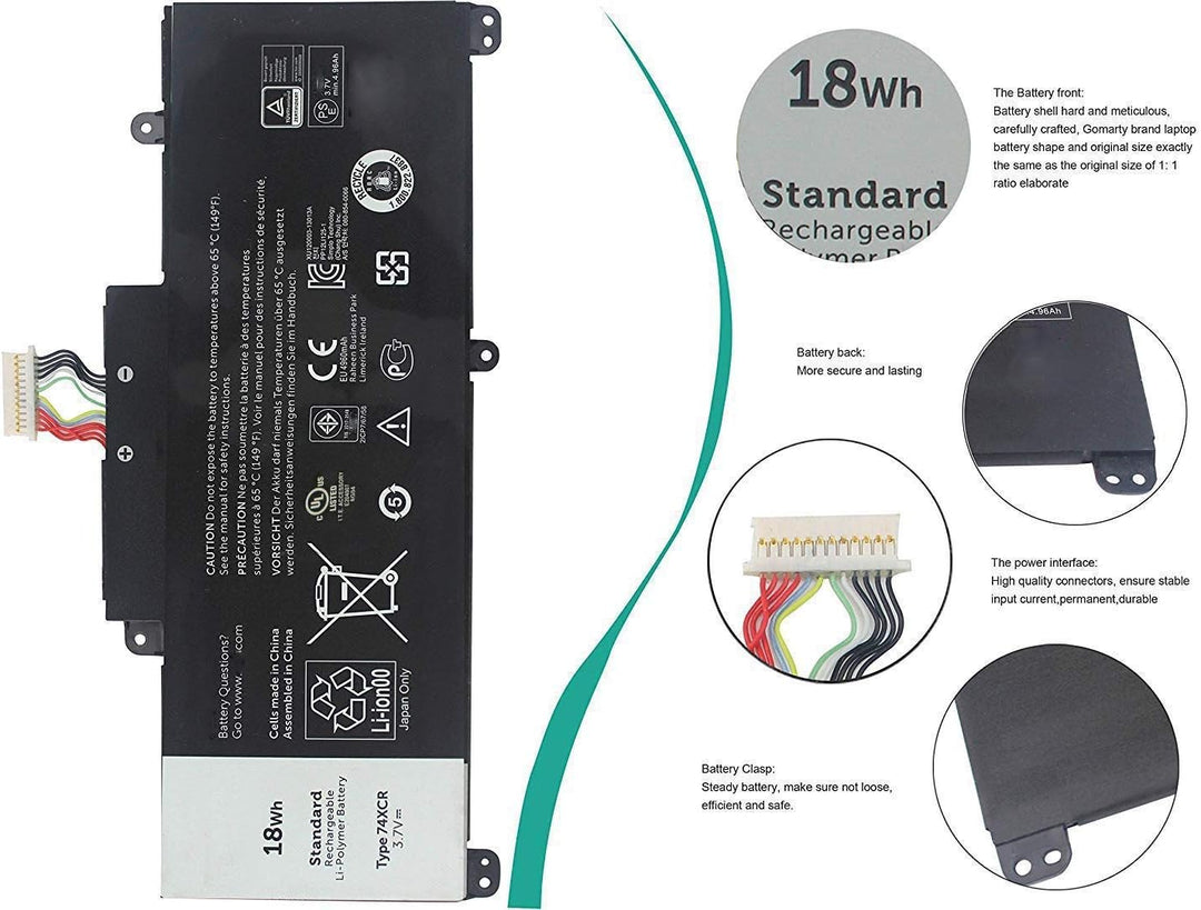 74XCR VXGP6 074XCR X1M2Y 074XCR 0VXGP6 Laptop Batterie Ersatz für Dell Venue 8 Pro 5830 Tablet Serie