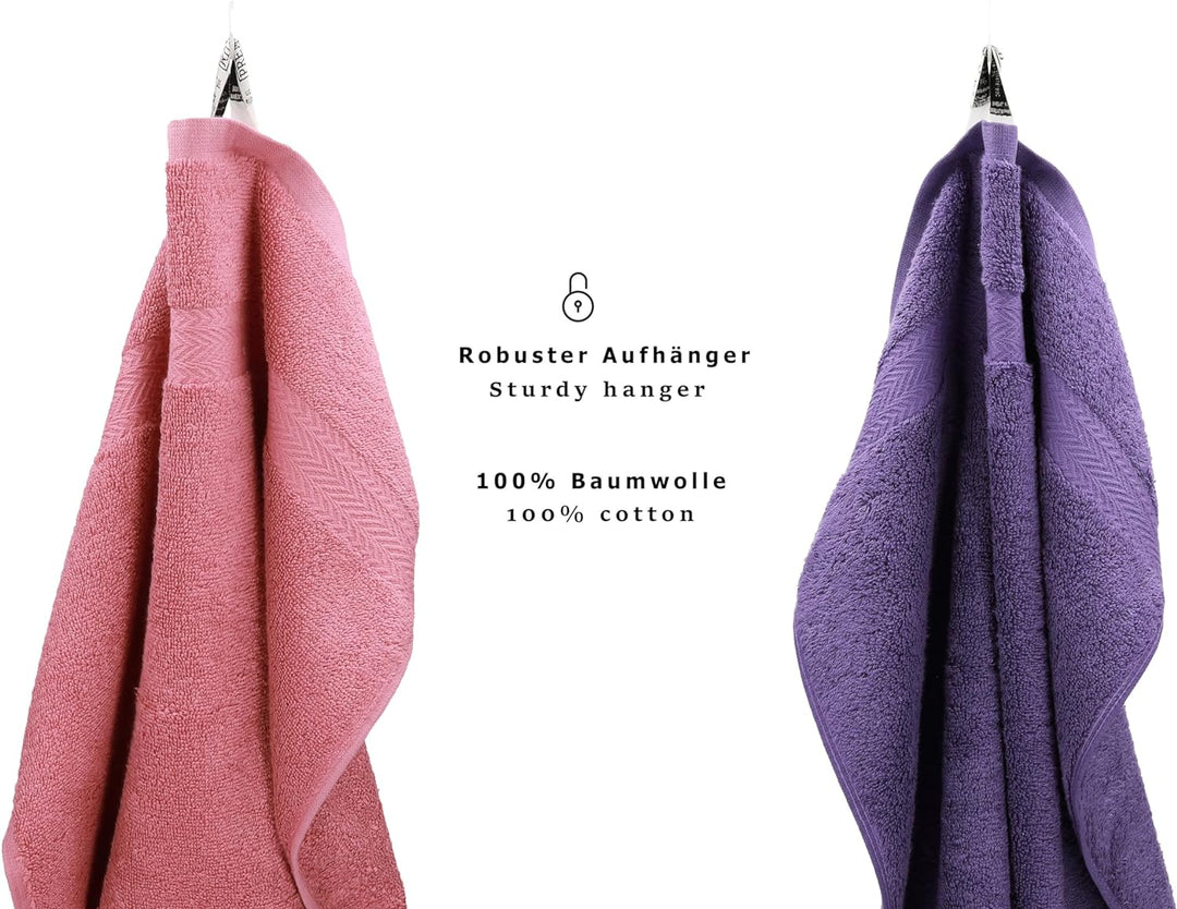 Betz 10-TLG. Handtuch-Set Premium 100% Baumwolle 2 Duschtücher 4 Handtücher 2 Gästetücher 2 Waschhan