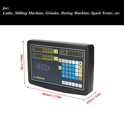 Digitalanzeige 2-Achsen, DRO-Anzeige Digitalanzeige, 0-3020 mm Linearmassstab Mehrfachfunktion für D