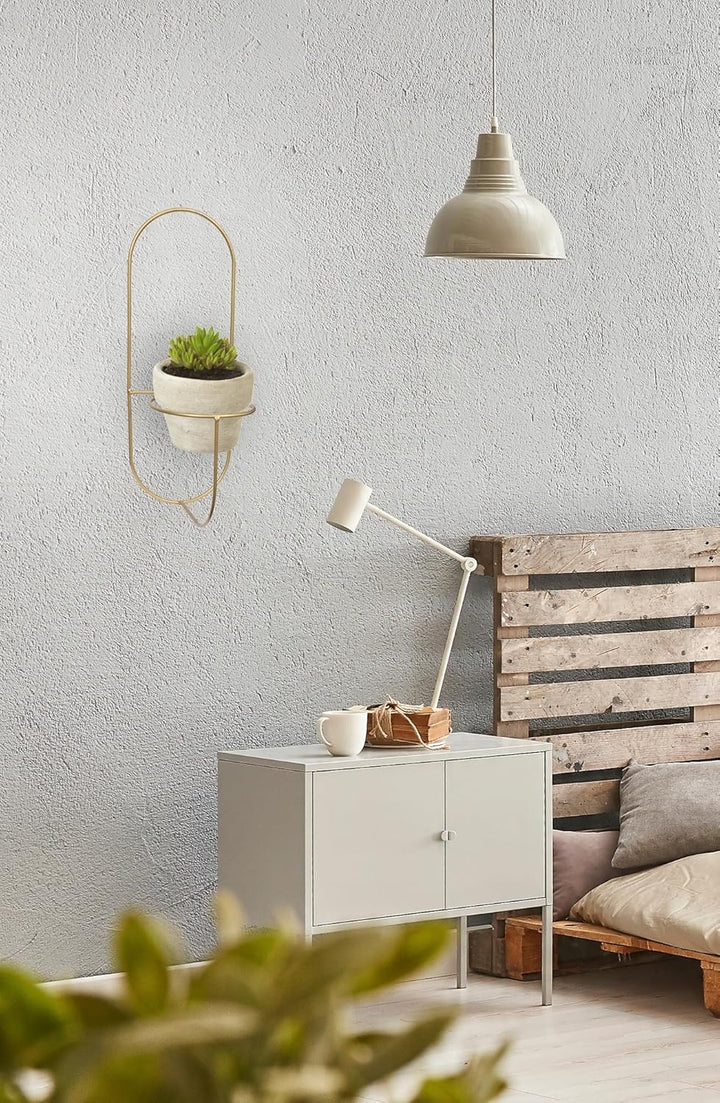 Pflanzregal Wand - Blumenhalter Hängend - aus Metall, Moderne Wand Deko für Wohnzimmer, Jugendzimmer