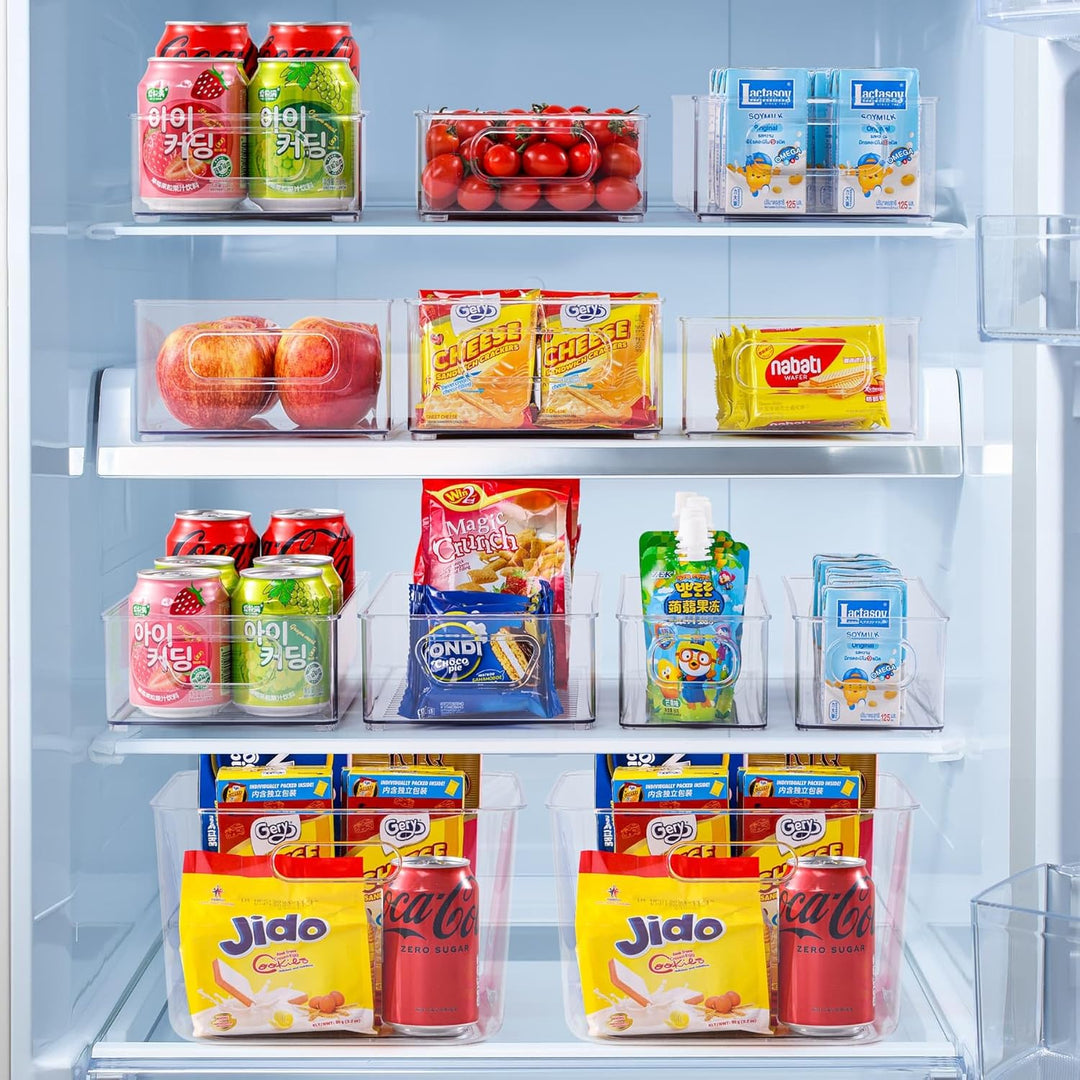 6er Pack Kühlschrank Organizer Aufbewahrung Boxen Set, Fridge Organizer Schublade Ordnungssystem Sta