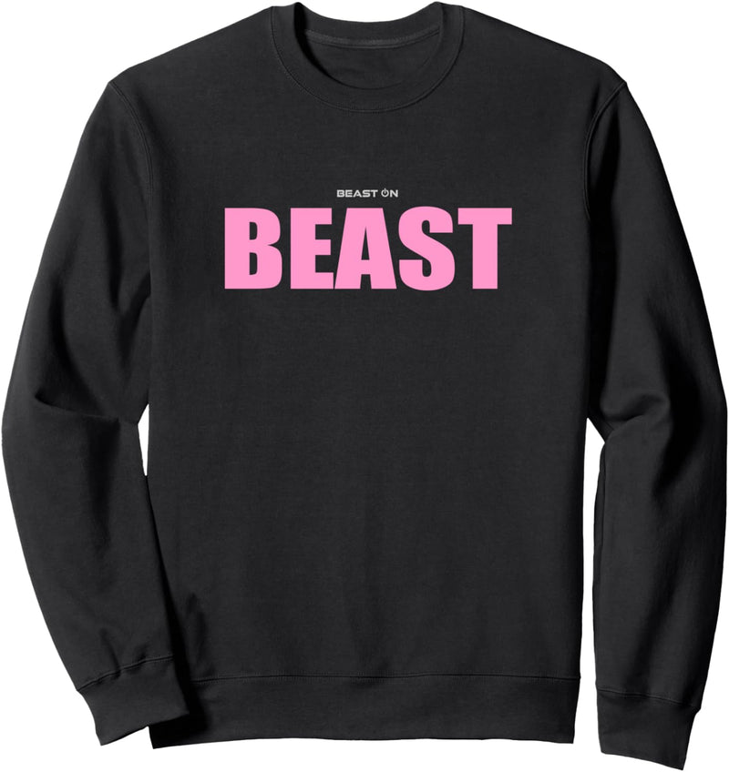 Beast Gym Motivation rosa Farbe Training Fitness Workout Sweatshirt