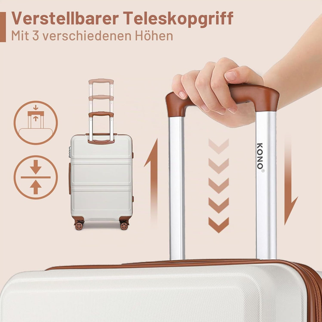 KONO Koffer Grosser 28 Zoll Leicht ABS+PC Hartschalenkoffer XL mit TSA-Schloss Reisekoffer mit 4 Rol