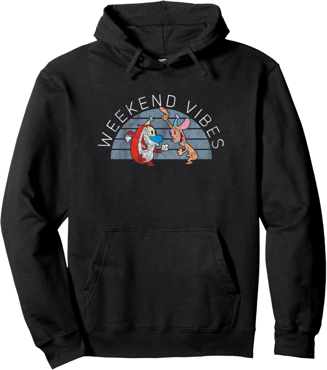 Ren and Stimpy Weekend Vibes Dancing Pullover Hoodie