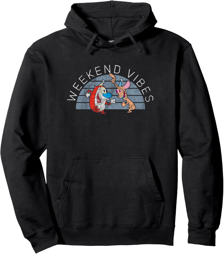 Ren and Stimpy Weekend Vibes Dancing Pullover Hoodie