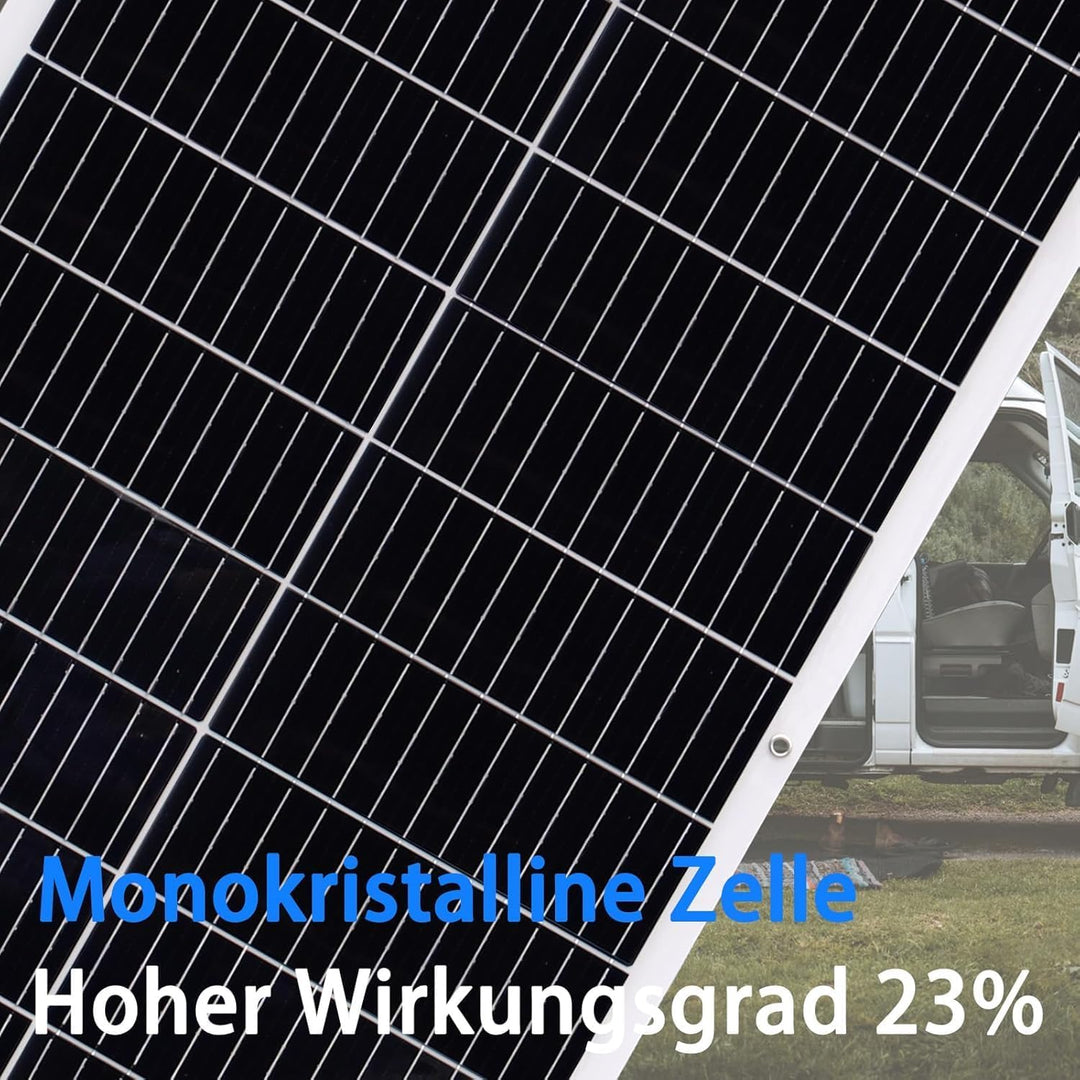 300W Solarpanel Flexibel 12V Monokristallines 3X100W Flexibles Solarmodul für 12V Batterien Photovol