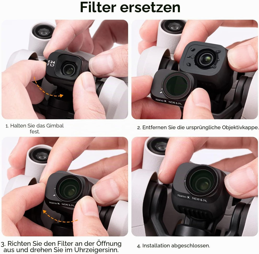 K&F Concept Mini 3,Mini 3 Pro Polfilter CPL Filter Kompatibel mit Mini 3 Pro,Mini 3, CPL