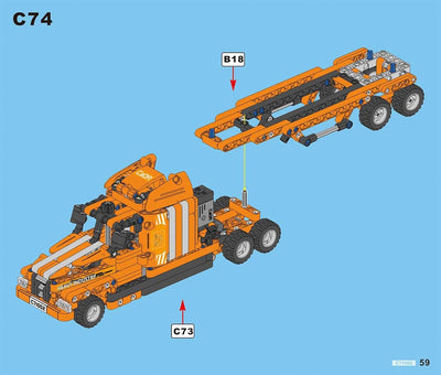 CaDA 10in1 Hafen-Set (Truck, Hänger, Gabelstapler, Lader, Kräne, Container UVM!), 634 Teile (kompati