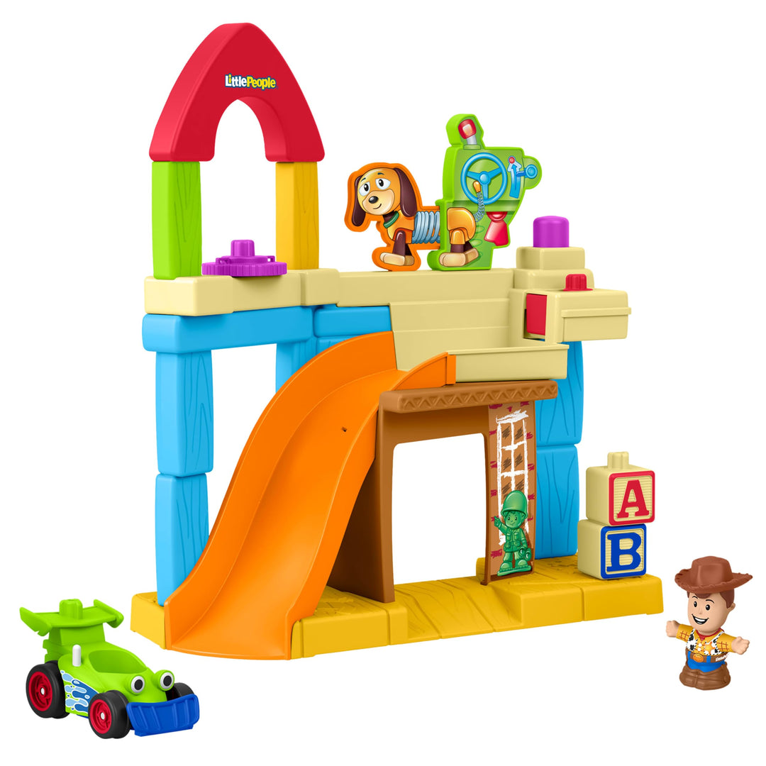 Fisher-Price Little People Kleinkindspielzeug Disney Pixar Toy Story Andys Zimmer Spielset mit Woody
