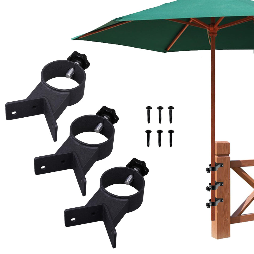 VANROUG Terrassenschirm-Halter, Terrassenschirm-Halter, Eckhalterung, Regenschirm-Basisklemme für De
