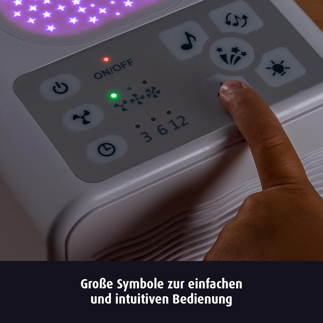 reer 4in1 Air Purifier, Luftreiniger mit HEPA und Aktivkohle Filter mit beruhigendem Nachtlicht, Ste