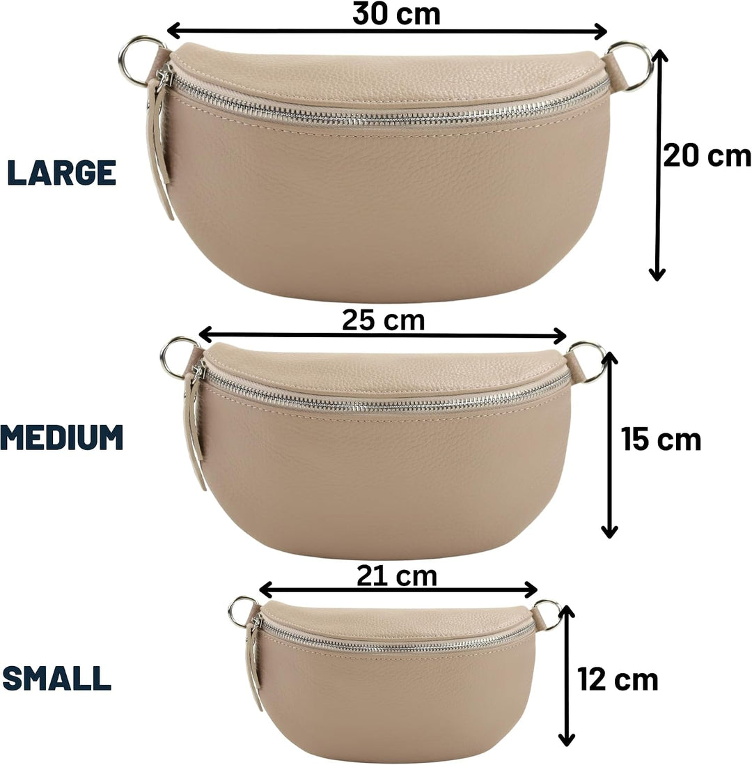 Blade Bauchtasche Damen Echtleder, stylische Gürteltasche Damen mit Leder abnehmbaren &amp; verstellbare