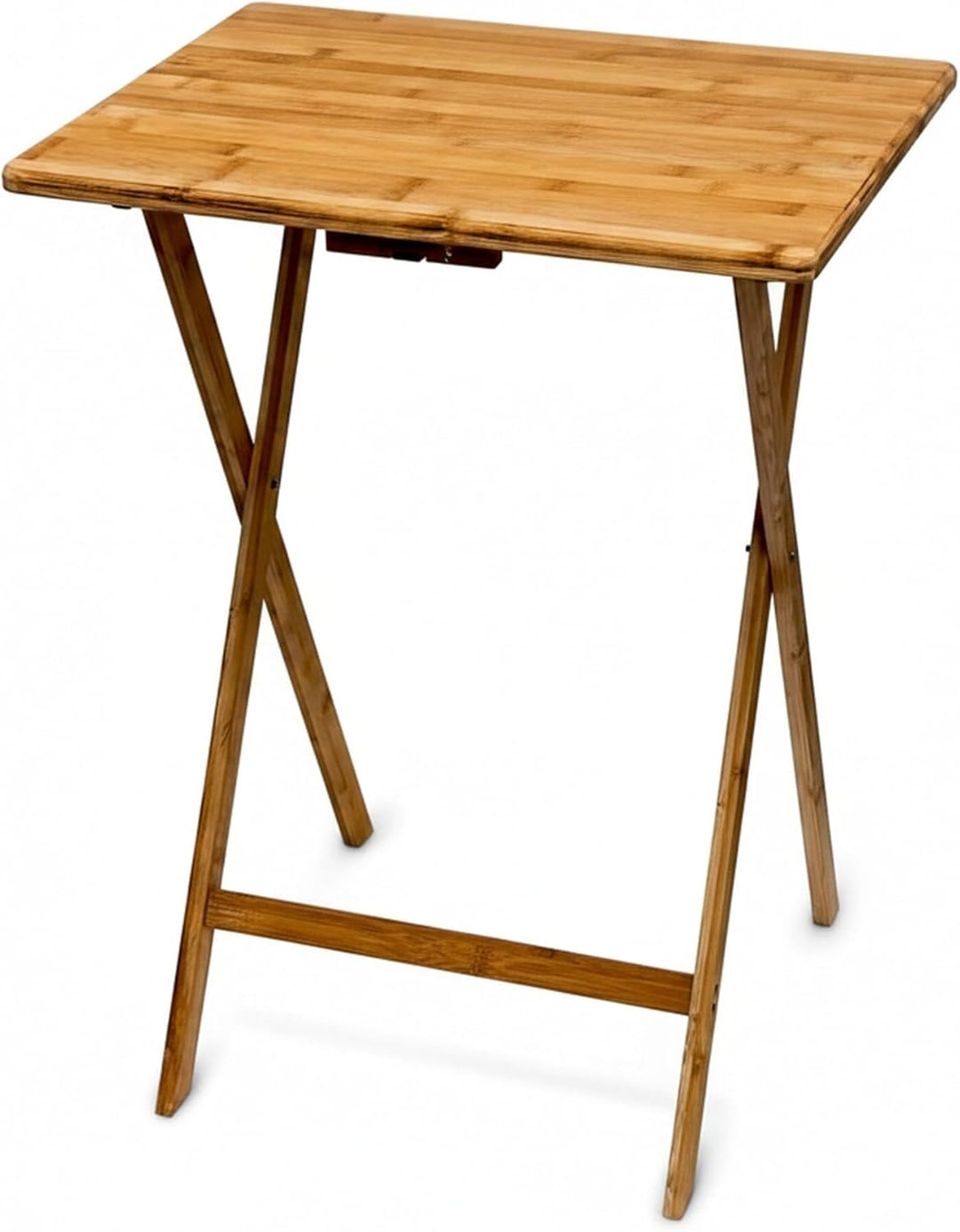 Relaxdays Klappen, platzsparend, robust, nachhaltiges Bambus Holz, Klapptisch HBT 63x48x38,5 cm, Nat