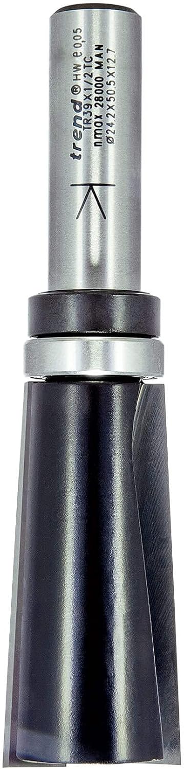Trend Trade Kugelgelagerter Schrägfräser für Türen, 8 mm Schaft, 19.3 mm Schnittdurchmesser, 38.1 mm