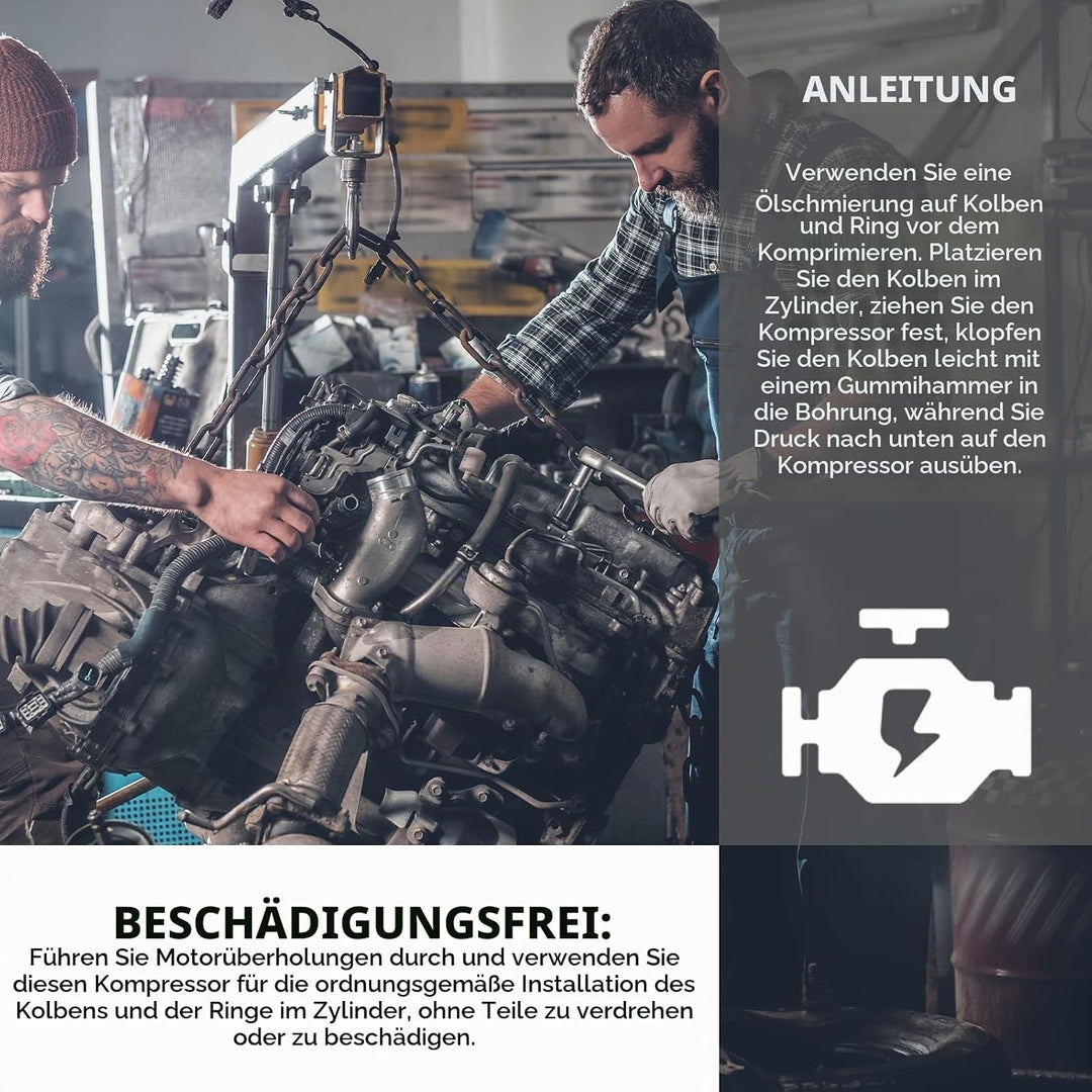 CCLIFE Kolbenringspannband Satz Kolbenring Spannband Kolben Ring Zange Werkzeug Satz