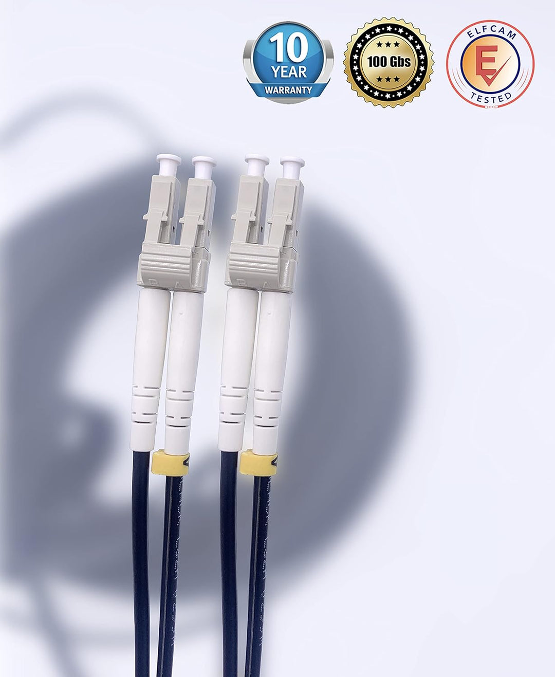 Elfcam® - Gepanzerte Glasfaser-kabel LC/UPC auf LC/UPC OM3 Multimode Duplex 50/125um LSZH, LWL-Kabel