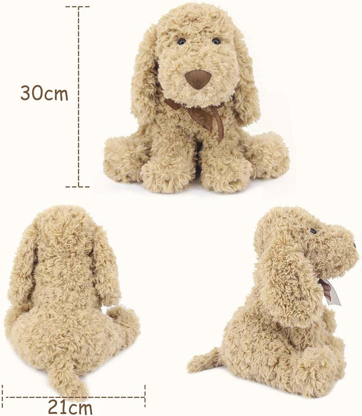 WEIGEDU Goldendoodle Plüschtier Hund Kuscheltier 30 cm, Goldendoodle