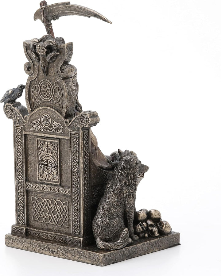 Veronese Design Skulptur Hel, die nordische Göttin von Helheim, Kaltgussharz, Antik-Bronze-Finish, S