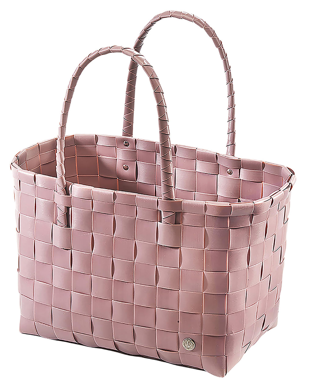 Kobolo Tasche Einkaufstasche Einkaufskorb geflochten Kunststoff Shopper - Rose XXL - rosa