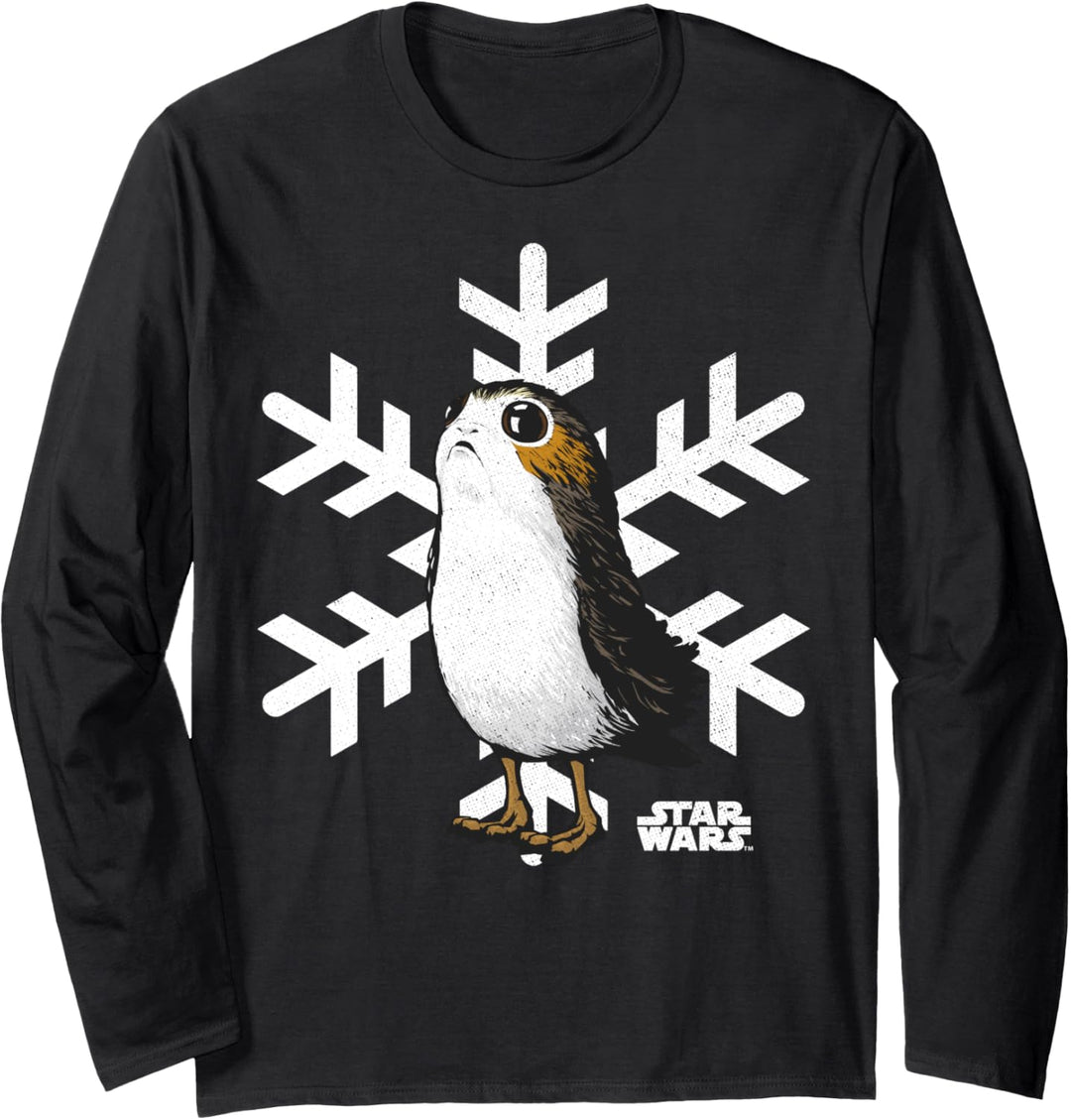 Star Wars Porg Snowflake Christmas Holiday Langarmshirt