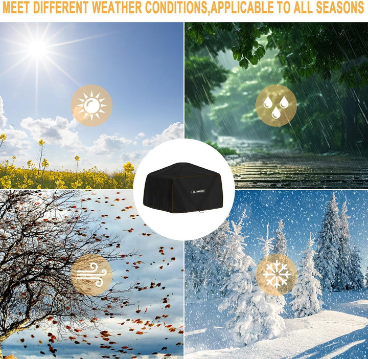 Grillabdeckung Wetterfest 61x48x34cm Grill Abdeckhaube Wasserdicht, Abdeckplane Grill Grillhaube UV-