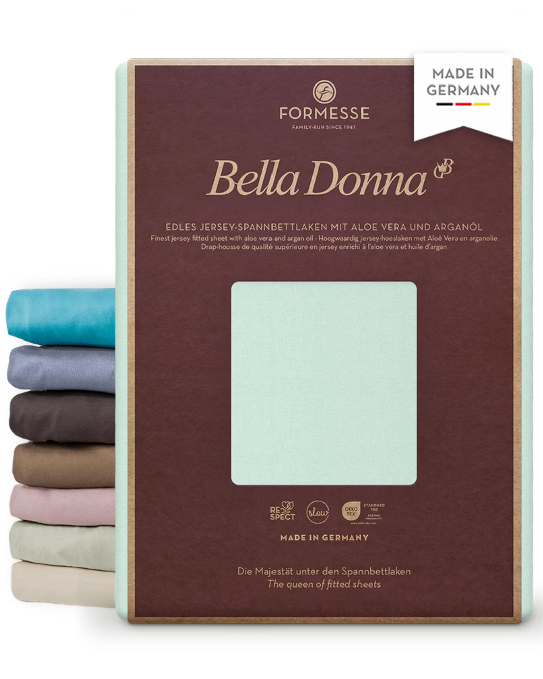 Formesse Bella Donna Jersey Spannbetttuch Pastellgrün 90x190 - 100x220 90x190 - 100x220 cm Pastellgr