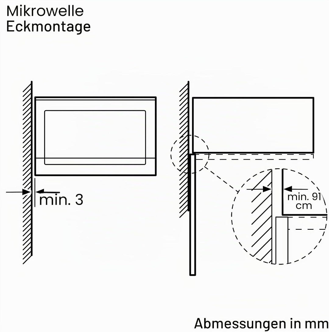 Bosch bel523ms0 eingebaut 20L 800 W schwarz, Edelstahl – Mikrowelle (eingebaut, 20 L, 800 W, Rotatio
