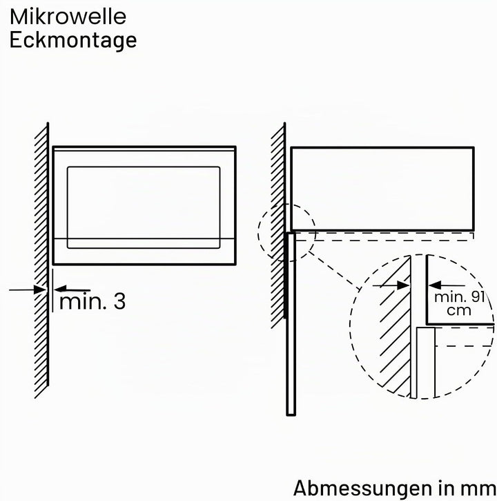 Bosch bel523ms0 eingebaut 20L 800 W schwarz, Edelstahl – Mikrowelle (eingebaut, 20 L, 800 W, Rotatio