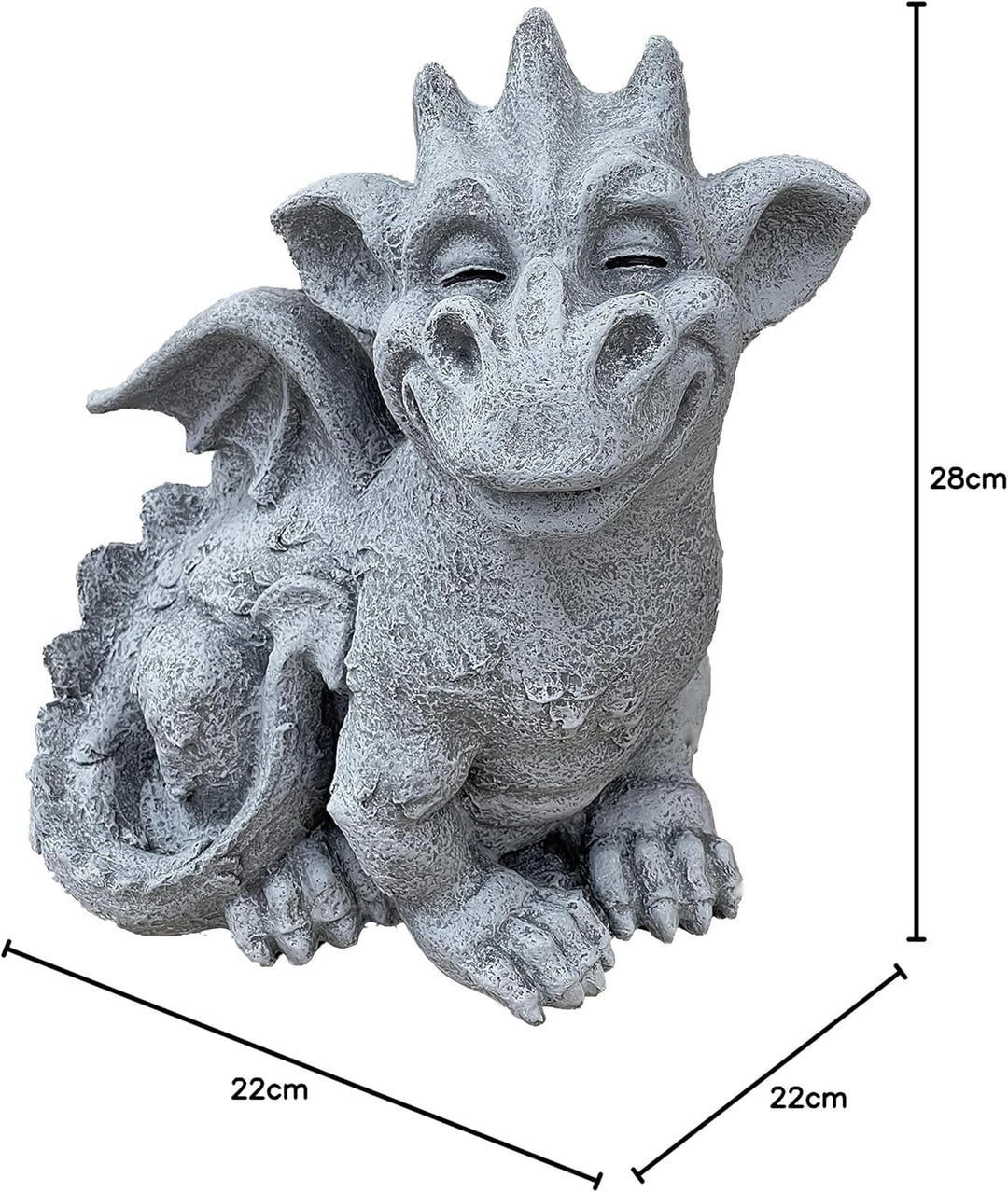 Stone and Style Steinfigur grosser Drache Cristiano frostfest wetterfest Gartenfigur