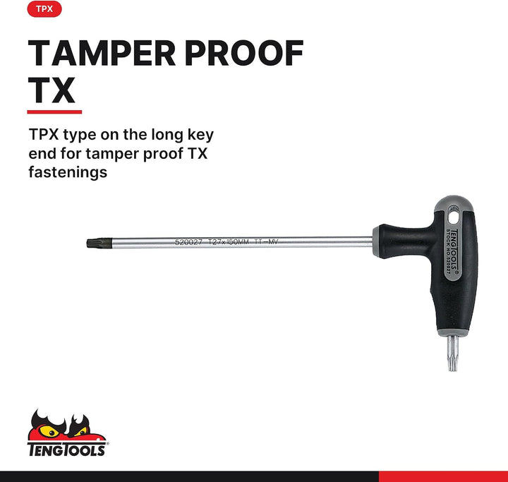 TengTools™ Schweden, kombinierbarer T-Griff TX/TPX-Schlüsselsatz aus CrMo-Werkzeugstahl, 7-teilig 1,