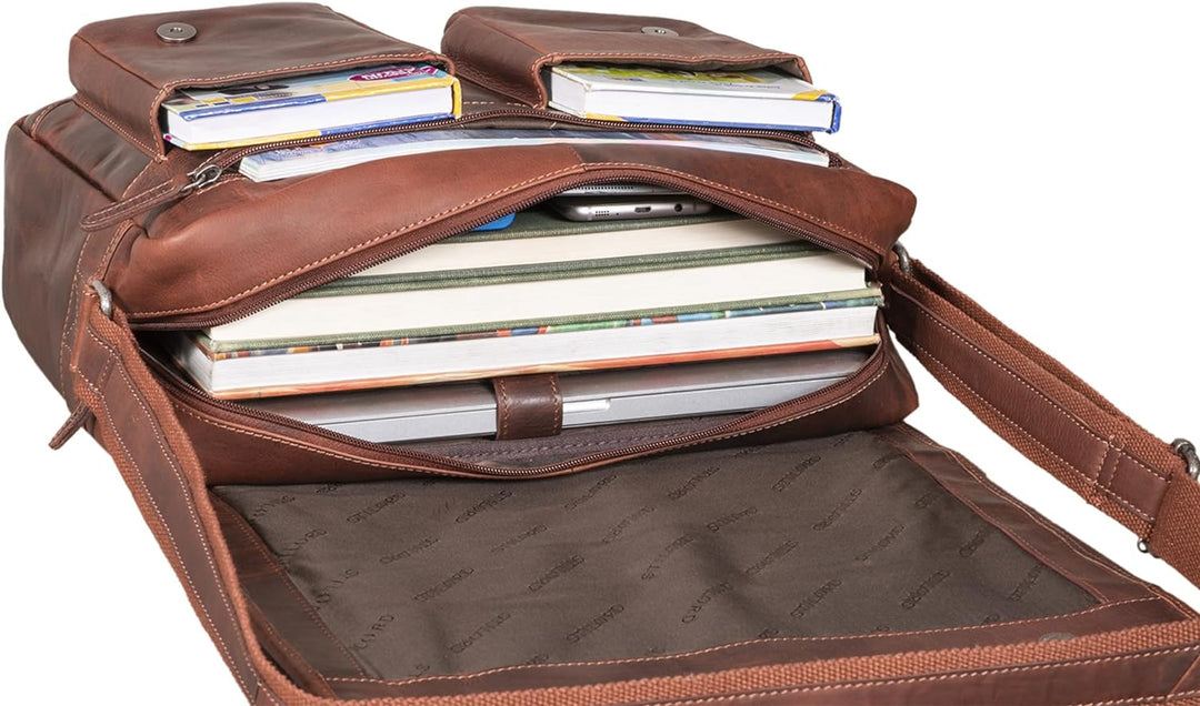 STILORD 'Curtis' Umhängetasche Leder als Messenger Bag oder Aktentasche Vintage Laptoptasche 15,6 Zo