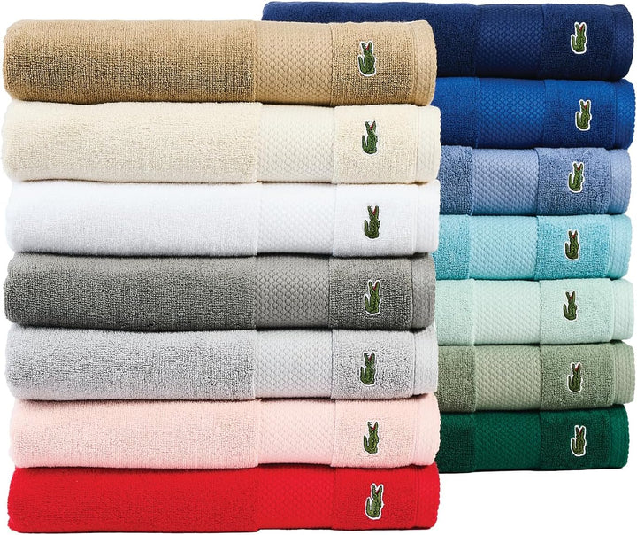 Lacoste Heritage Supima Handtuch, Baumwolle, Surfblau, 40,6 x 76,2 cm Hand Towel 16x30 Blau (Surf Bl