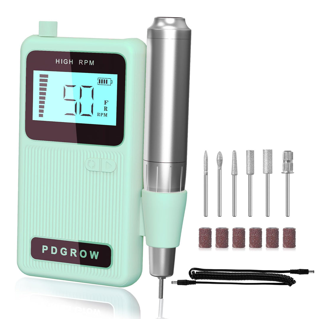 Nagelbohrer, 50000RPM Professionelle Kabellose Elektrische Nagelfeilen, Tragbares Feilenset mit Bits