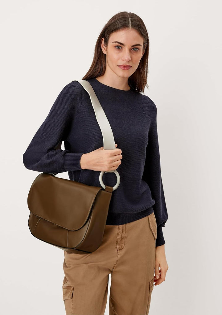 s.Oliver Damen 201.10.202.30.300.2109681 Tasche Shoulder Bag MEDI Brown, Brown