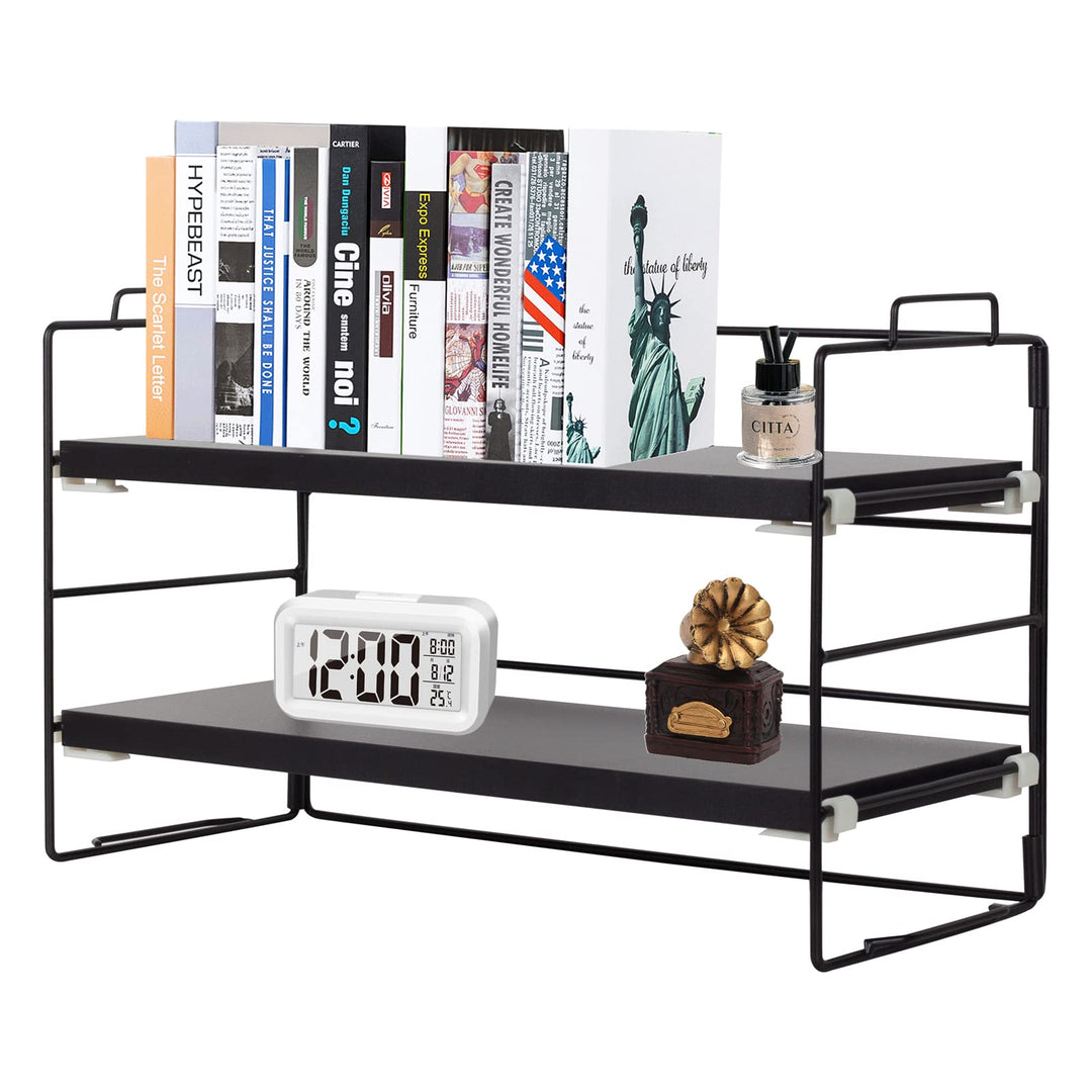 powerking Schreibtisch Regal Organizer, 2-Tier Desktop Regale, justierbare Bücherregal Speicher Rack