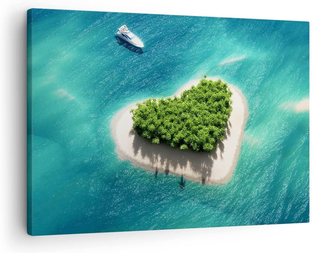 Bilder auf Leinwand Sail Insel Meer Aussicht Natur Leinwandbild 70x50cm Wandbilder Dekoration Wohnzi