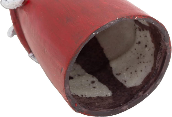 Zaunfigur Elch mit Glitzer Winter Zaundeko Zaunhocker braun rot mit Schal H=19 cm Motiv Elche Nr. 2,