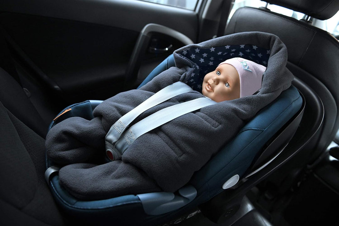 MijaCulture 2 in1 two sided Winter Einschlagdecke Decke Universal für Autositz, für Kinderwagen, Bug