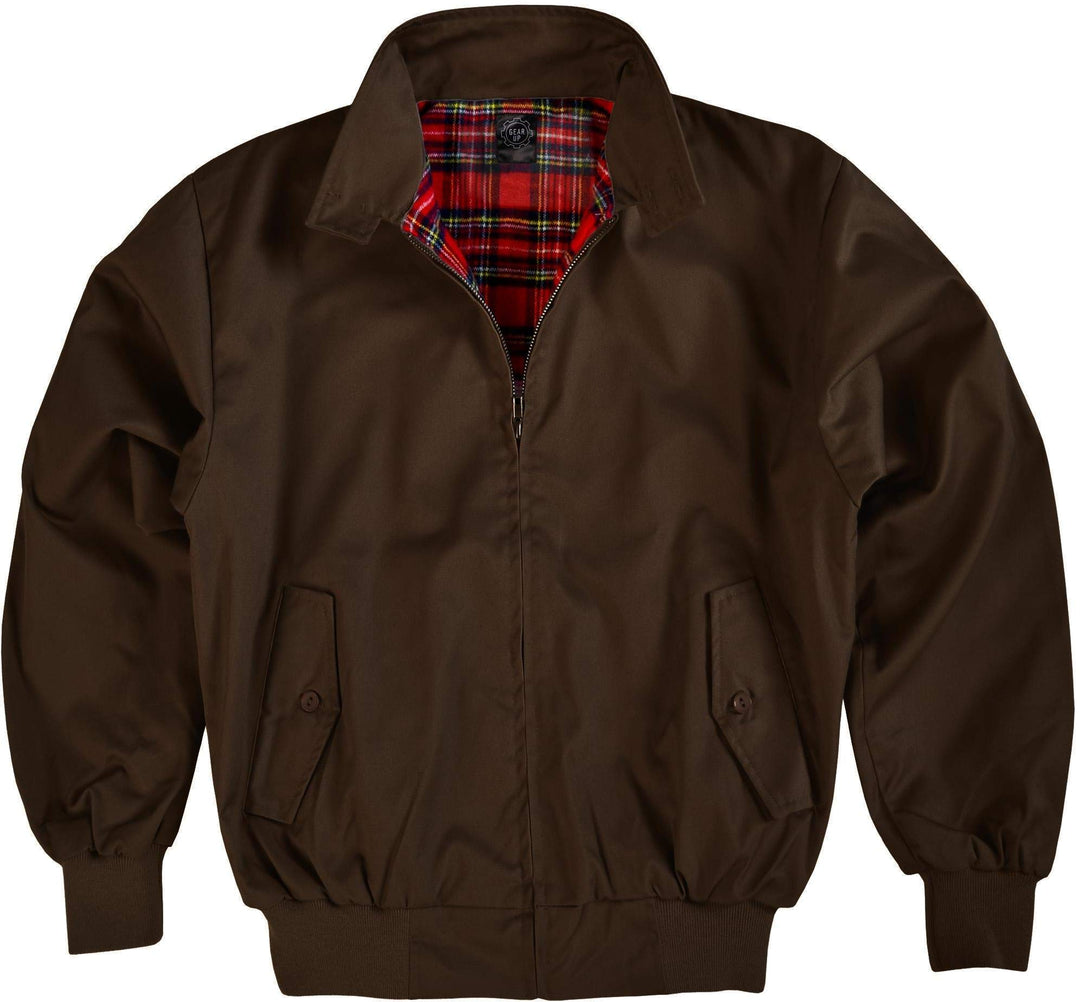 Original GearUp® Harrington Jacke English Style in 12 verschiedenen Designs wählbar XL Braun, XL Bra