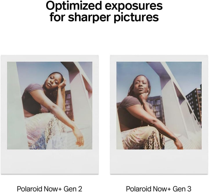 Polaroid – Now+ Gen 3 – Sofortbildkamera mit Bluetooth-Verbindung – Bundle Kamera + Farbfilm (16 Fot