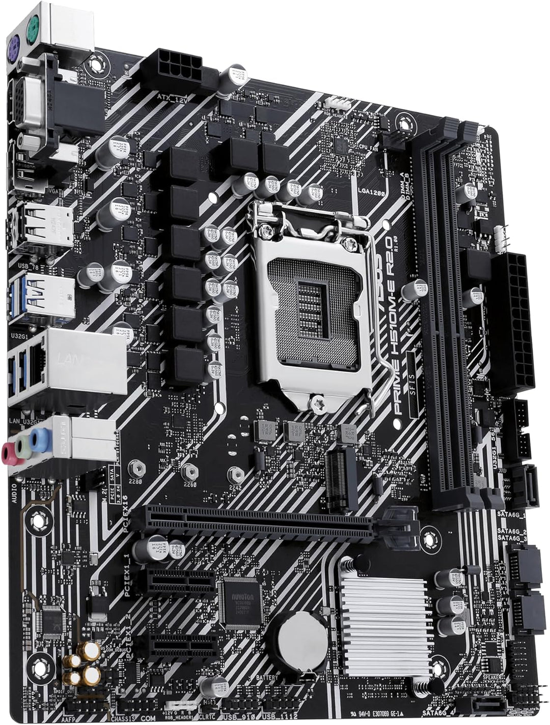ASUS Prime H510M-E R2.0 Mainboard Sockel Intel LGA1200 (Intel H470 Chipsatz, mATX, DDR4, USB 3.2 Gen