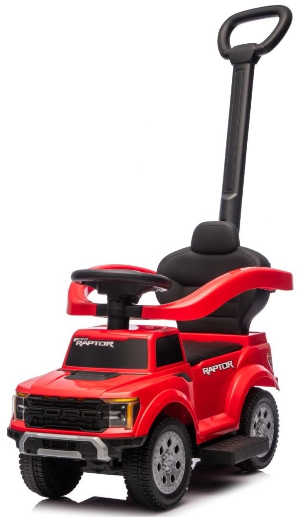 sun baby Rutschauto ab 1 Jahr mit Schieber – Fort Raptor – grosse Geländereifen, LED-Lichter, Sitz m