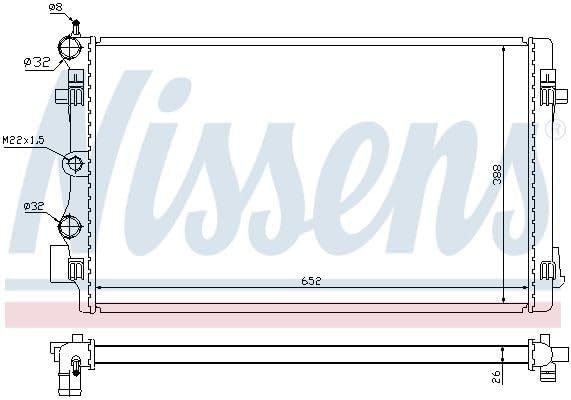 NISSENS 65293 Kühler, Motorkühlung