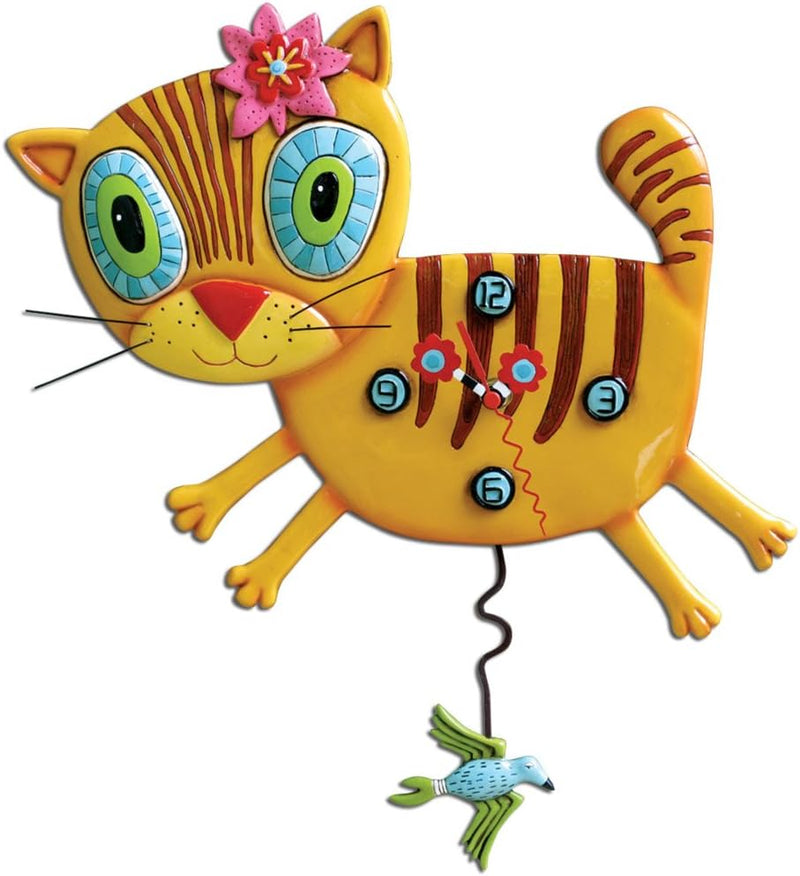 Enesco Kimi P1076 Wanduhr Katze, Kunstharz, 38 cm