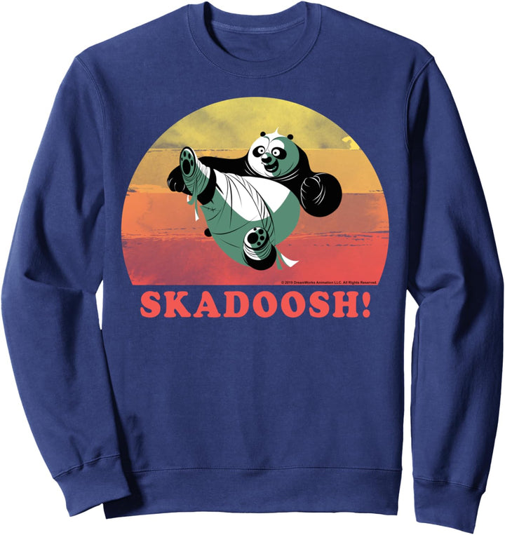 Kung Fu Panda Skadoosh! Retro Circle Portrait Sweatshirt