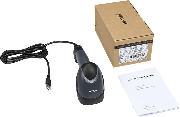 NETUM Handscanner Kabelgebunden Laser-Barcodescanner 32-bit Decoder 1D with USB Kabel NT-M1